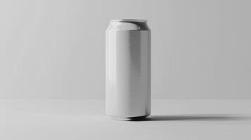 Sleek White Koozie Presentation on Can Mockup photo