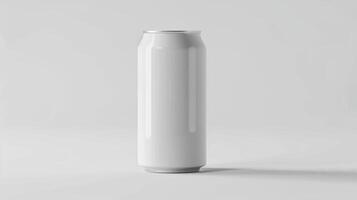 Modern White Koozie on Can Mockup photo