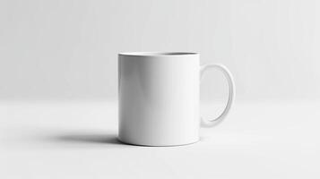 Minimalist White Mug on Smooth Surface photo