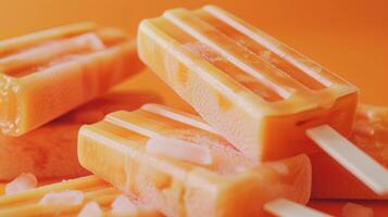 Zesty Stacked Orange Popsicles photo