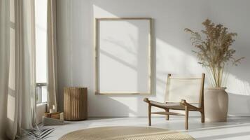 Light Wood Portrait Frame photo