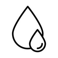 water drop icon or logo illustration outline black style vector