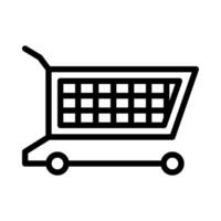 shopping icon or logo illustration outline black style vector