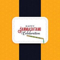 happy janmashtami festival celebration background design vector