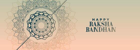 elegant decorative raksha bandhan festival banner design vector