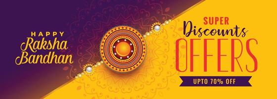 beautiful raksha bandhan sale banner design vector