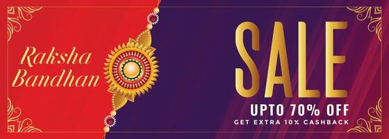 raksha bandhan discount banner design vector