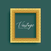 classic vintage royal golden frame design vector