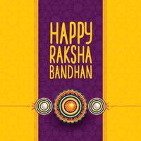 hindu festival of happy raksha bandhan greeting design vector