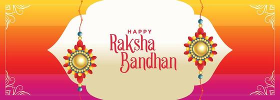 indio festival de raksha Bandhan bandera diseño vector