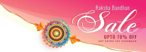 decorative rakhi wristband sale banner for raksha bandhan vector