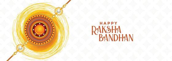 contento raksha Bandhan festival bandera diseño vector