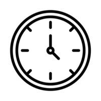 reloj icono o logo ilustración contorno negro estilo vector