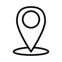 location icon or logo illustration outline black style vector