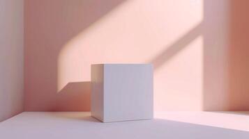 Clean White Product Box Mockup for Design Showcase photo