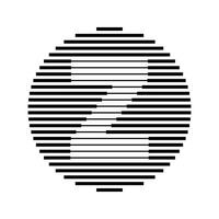 Z Alphabet Letter Logo Round Circle Line Abstract Optical Illusion Stripe Halftone Symbol Icon vector