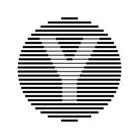 Y Alphabet Letter Logo Round Circle Line Abstract Optical Illusion Stripe Halftone Symbol Icon vector