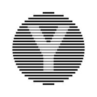 Y Alphabet Letter Logo Round Circle Line Abstract Optical Illusion Stripe Halftone Symbol Icon vector