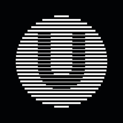 U Alphabet Letter Logo Round Circle Line Abstract Optical Illusion Stripe Halftone Symbol Icon
