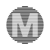 M Alphabet Letter Logo Round Circle Line Abstract Optical Illusion Stripe Halftone Symbol Icon vector