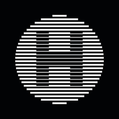 H Alphabet Letter Logo Round Circle Line Abstract Optical Illusion Stripe Halftone Symbol Icon