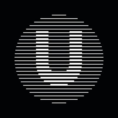U Alphabet Letter Logo Round Circle Line Abstract Optical Illusion Stripe Halftone Symbol Icon