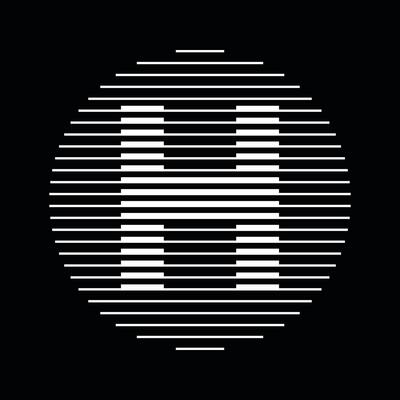 H Alphabet Letter Logo Round Circle Line Abstract Optical Illusion Stripe Halftone Symbol Icon