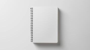 Vertical White Hardcover Spiral Notebook photo