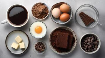 Chocolate Cake Ingredient Spread photo