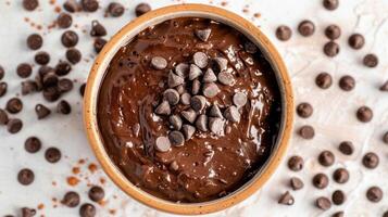 Rich Chocolate Cake Batter Scene photo