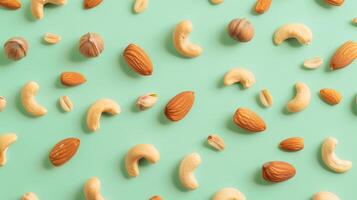 Visual Pattern of Almonds and Pistachios photo