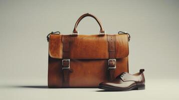 Elegant Leather Accessories Composition photo