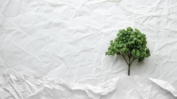 Tree Symbolism on Wrinkled Paper photo