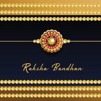 happy raksha bandhan golden background vector
