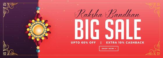 raksha bandhan festival sale discount banner design vector