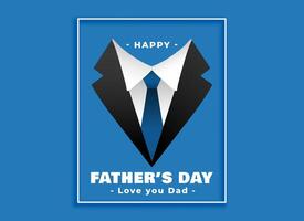 happy fathers day suit and tie background vector