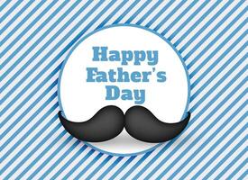 happy fathers day mustache background vector