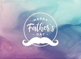 happy fathers day watercolor banner vector