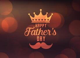 happy father day greeting with crown vector