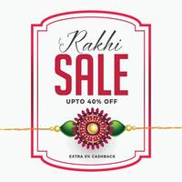 rakhi sale background with offer details vector