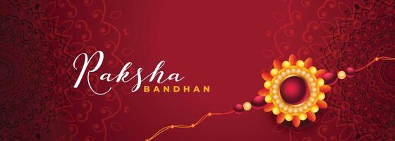 lovely raksha bandhan festival maroon banner design vector