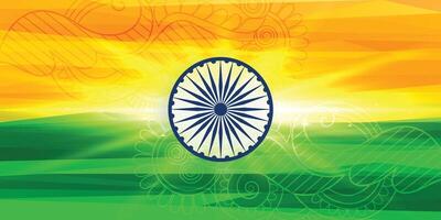 happy independence day indian flag concept background vector