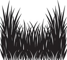 illustration of a grass silhouette black and white vector