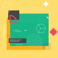 modern memphis background with geometric shapes vector