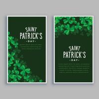 st. patricks day vertical banners set vector