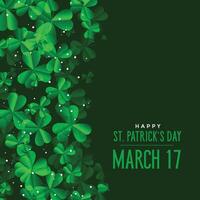 st patricks day green leaves background vector