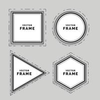 set of geometric abstract line frames vector