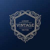 vintage luxury frame illustration vector