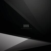 black dark background with geometric gray shape vector