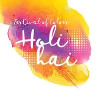 beautiful indian holi festival design vector